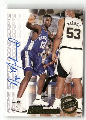 1998 Press Pass Double Threat #NNO Nazr Mohammed Rookie Script AUTO UK WILDCATS - Image 1 of 2