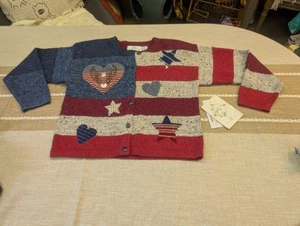 NWT Design Options By Philip & Jane M American Cardigan - Picture 1 of 13