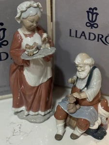 Lladro Figuren Mr & Mrs Clause ungewöhnlich zusammen ausgemustert neuwertig in orig. Box - Bild 1 von 11