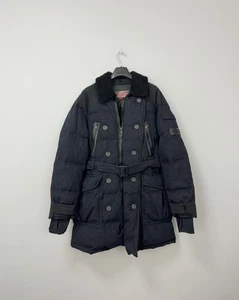 Men's Burberry Sport Wool Down Jacket Puffer Coat Dark Navy Big Logo Size XL - Picture 1 of 19