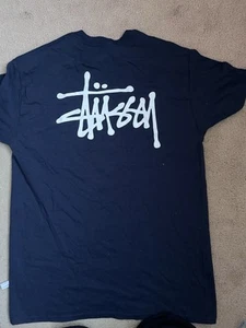 Stussy Classic Printed Blue T-shirt. Medium. 38” Chest. BNWOT - Picture 1 of 5