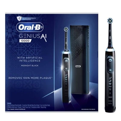 Oral-B Genius AI Electric Toothbrush with 3 Replacement Heads & Smart Travel ... - image 1 of 4