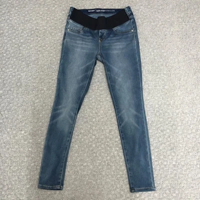 Old Navy Jeans Womens 6 Blue Super Skinny Maternity Pull On Stretch Denim Casual - Image 1 of 4