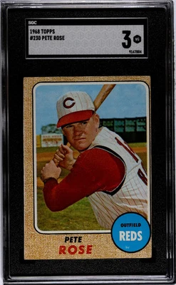 1968 Topps Pete Rose #230 SGC 3 - Image 1 of 2