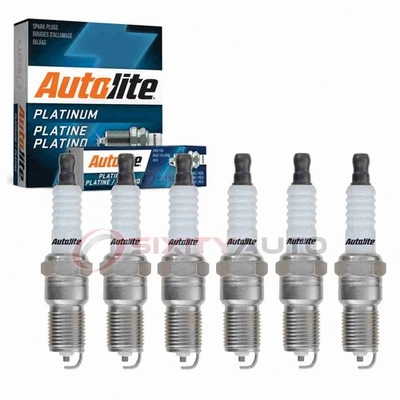 6 pc Autolite Platinum Spark Plugs for 1987-1990 Peugeot 505 2.8L V6 nd - Image 1 of 4