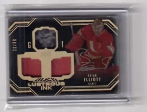 2016-17 UD Black Lustrous Ink Gold Brian Elliott Calgary Flames 20/99 - Picture 1 of 2