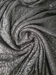 FABRIC 13.5 YARD 58"W Black Crinkled Fabric - Picture 1 of 8