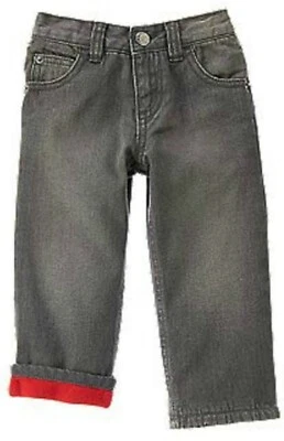 Pantalones de mezclilla forrados de vellón calce recto Crazy8 para niños talla 4 nuevos con etiquetas Foto 1 de 4