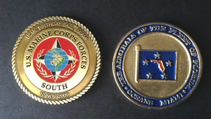 Pair Admirals of the Fleet of Florida Oceans Miami & U.S Marine Corps Medallions - Picture 1 of 6