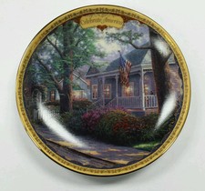 Thomas Kinkade "Simpler Times" Celebrate America Hometown Pride Plate # 1771A
