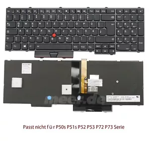 Neu Deutsch Tastatur für Lenovo Thinkpad P50 P51 P70 P70s P71 mit Beleuchtung - Bild 1 von 4
