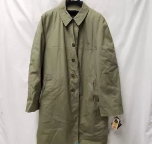 London Fog Men’s Trench Coat Size 52  X Long Olive Green w/ Zip Out Lining - Picture 1 of 5