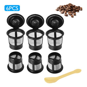 6 Pack For K-Cup Reusable Replacement Coffee Filter Holder Pod for Keurig