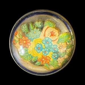 Viktorianische Pferd Trense Rosette Brosche mit Blumen Antik Reiterschmuck - Bild 1 von 4