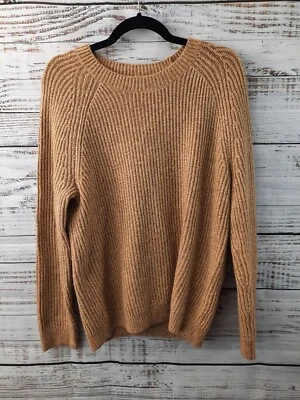 Nordstrom BP Tan Boulder Ribbed Crew Neck Pullover Sweater NEW - Image 1 of 4
