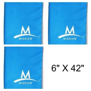 25 Mission Cooling Towel Cool Sports Scarf BLUE 6" X 42" - Picture 1 of 1
