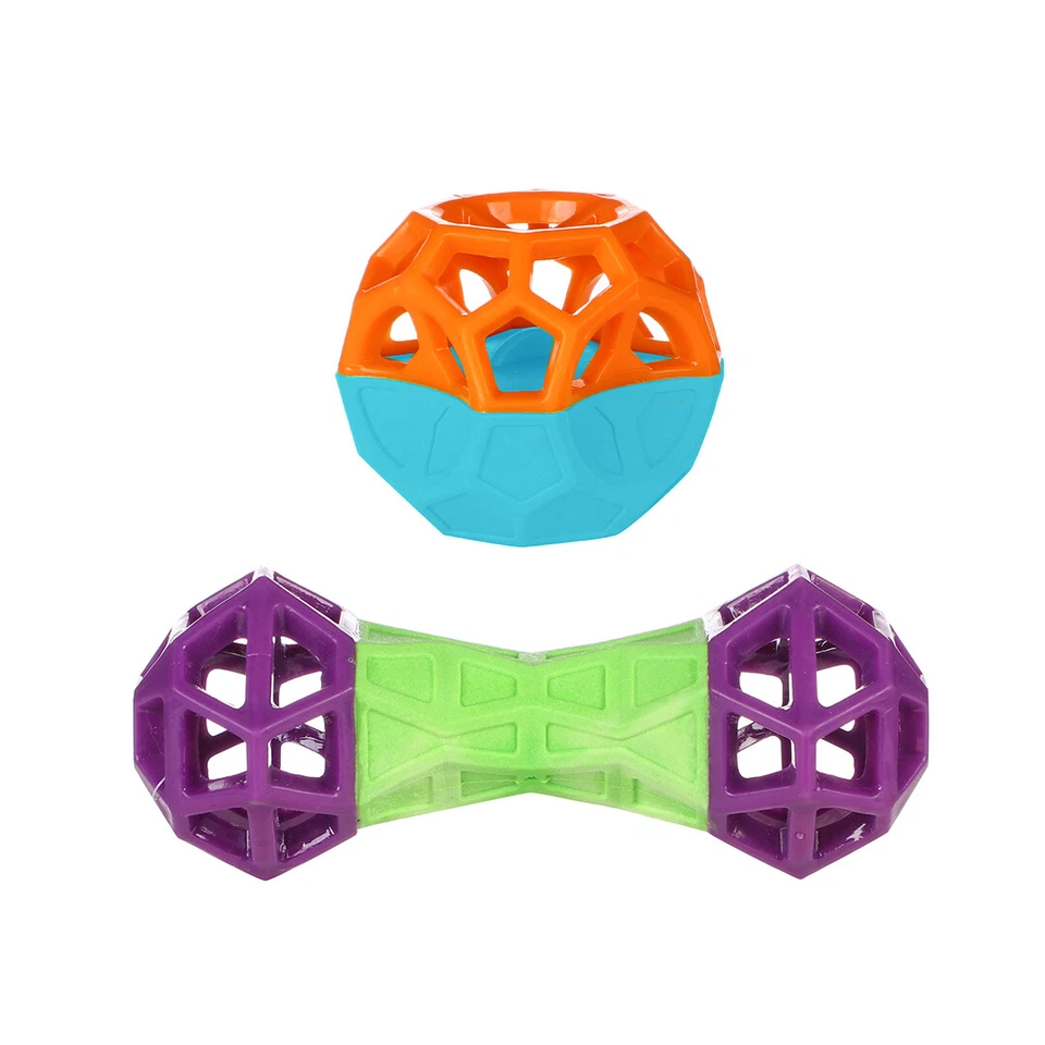 Fetch 'n' Play Dog Toys With Cage Detail Ministry Of Pets Mixed 4 Pcs - Image 1 of 1