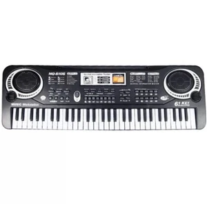 Teclado de piano de música digital de 61 teclas instrumento musical electrónico portátil con micrófono - Imagen 1 de 9
