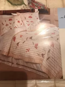 LNT Quilt Handcrafted SILK Organza BeadedW Shams, Two Pillowcases King Size New - Picture 1 of 6