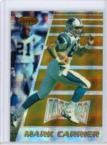 1996 Bowman's Best #18 Mark Carrier Atomic Refractors Carolina Panthers - Picture 1 of 2