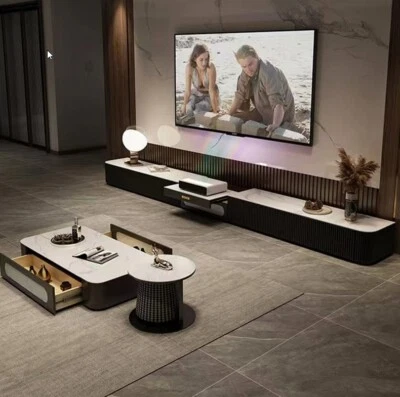 Suporte de TV moderno para projetor, console de mídia com gavetas para home theater 102" - Imagem 1 de 4