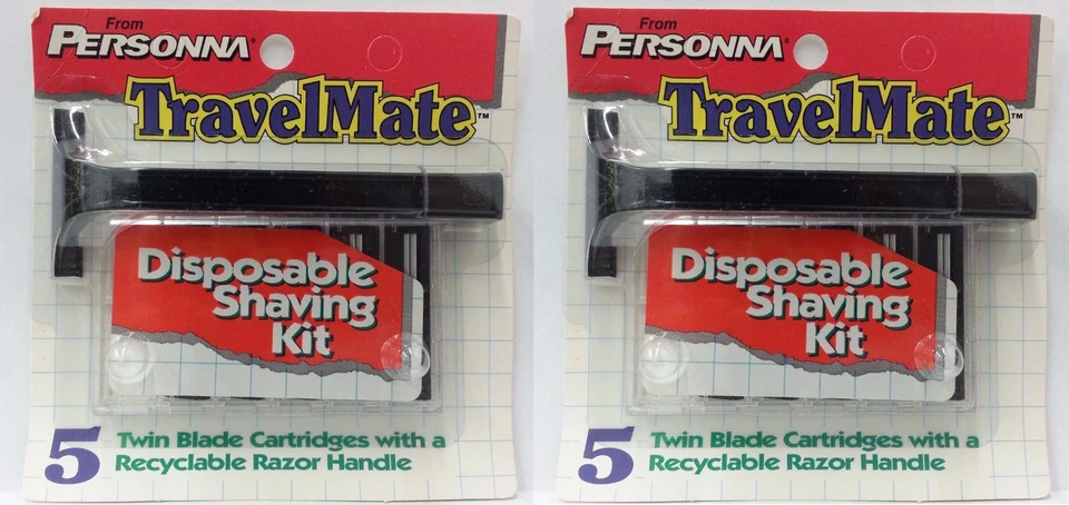 Maquinilla de afeitar Personna TravelMate, kit desechable (sostiene todas las hojas Trac II) (paquete de 2) Foto 1 de 1