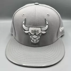 Chicago Bulls Hat Men Gray 6X Champions 9Fifty New Era NBA Snap Back Cap New - Picture 1 of 8