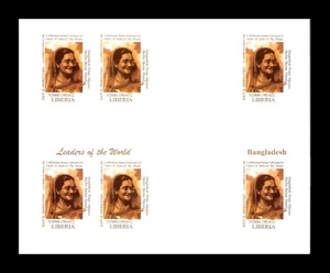 Liberia 1999 Bangladesh Primer Ministro Sheikh Hasina Wazed Imperf Bloque MNH (BR) - Imagen 1 de 1