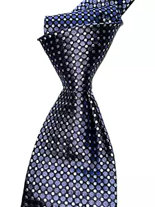 $250 NWT TOM FORD Purple w/white interlocking dots 3.75" woven Silk neck tie - Picture 1 of 6