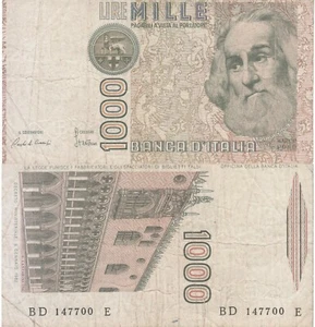 Mille Lire or 1000 Lire Banknote - 1982 - Marco Polo - Very Nice - Picture 1 of 1