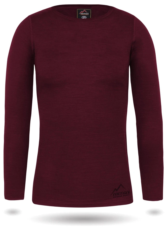 Damen Merino Pullover Ski Langarmshirt Unterhemd aus 100 % Bio Merinowolle - Bild 1 von 1