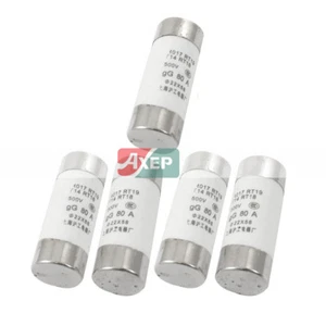 5 Pcs RO17 Series 500V 80A Cylinder Cap Ceramic Fast Blow Fuse Links⊕IK - Picture 1 of 4