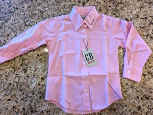 Classberry Kids Uniform long sleeve button up shirt Pink size 5 - Picture 1 of 19