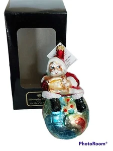 Christopher Radko 10th Anniversary Ornament Santa On Top Of The World  5.5" Box - Picture 1 of 10