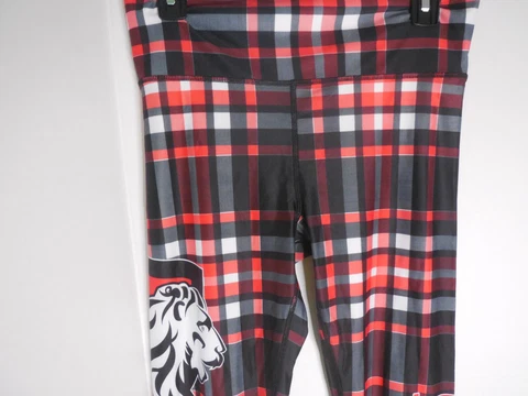 New Ladies Cincinnati Bearcats NCAA Black Red Leggings Yoga Pants Workout Medium Cover