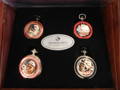 Juego de 4 relojes de bolsillo Franklin Mint Dale Earnhardt #3 NASCAR colección con estuche Foto 1 de 3