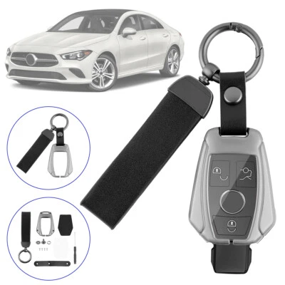 Zinc Alloy Smart Car Key Case Cover For Mercedes Benz Fob Holder Accessories - Image 1 of 4