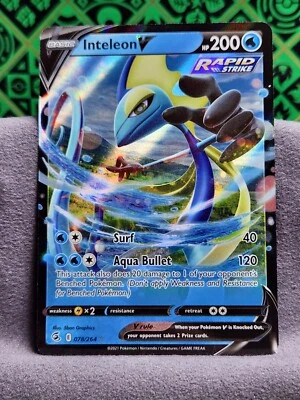 Inteleon V 078/264 Swsh08: Fusion Strike Holo - Image 1 of 4