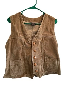 Vintage 1980's Sears Contemporary Sportswear Corduroy Vest Men 42R - Picture 1 of 5