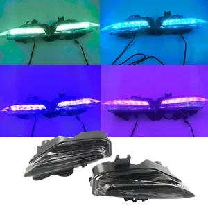 RGB Smoked LED Sequential Signal Fog Lights For Infiniti Q50 Q50S Sport 2014-20 - Picture 1 of 14