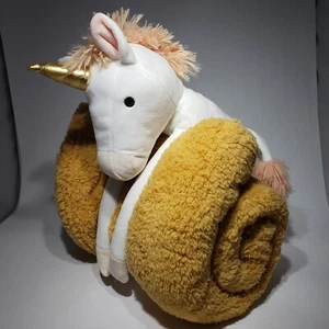 Pillowfort Kids' 22" Unicorn Hugging Plush Buddy & Fleece Throw Blanket 50 x 60 - Picture 1 of 15