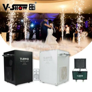 Máquina de chispa fría V-Show 2 piezas 750W con estuche para boda fiesta de cumpleaños - Imagen 1 de 14
