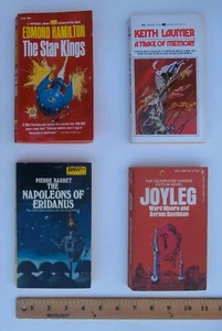 Vintage SCI-FI Paperback 4 Book Lot Robots Alien World Cosmic Surrealist Art !! - Picture 1 of 4