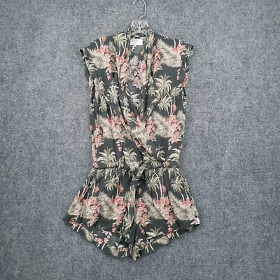 Mameluco de una cucharadita para mujer 2XS XXS verde tropical mono cuello en V sin mangas boho Foto 1 de 4