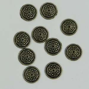 502218 *** 20 calottes gravées relief 12mm.zamak VIEIL OR - Bild 1 von 2