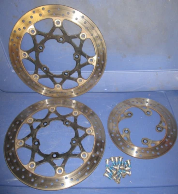 Rotor de disco de freno de rueda delantera Suzuki GSXR gixxer 600 750 2006-2007 con pernos Foto 1 de 4