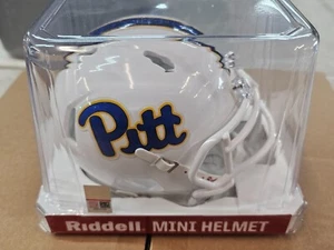 PITT PANTHERS PITTSBURGH WHITE 2024 DESIGN REPLICA MINI HELMET NCAA RIDDELL - Picture 1 of 5