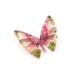 Loose Gemstone Natural Certified Bio Tourmaline Hand Carved Butterfly Wings A562 - Picture 1 of 3