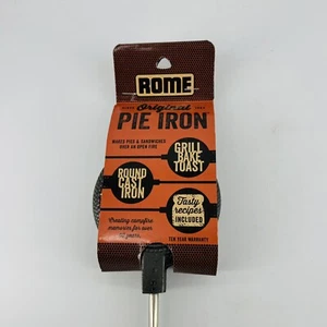 Rome Cast Iron Round Campfire Sandwich Pie Iron 4 in x 22 inch - Picture 1 of 7