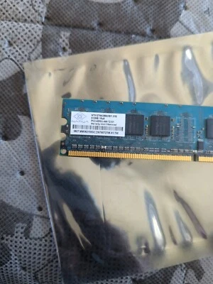 GENUINE NANYA DESKTOP MEMORY RAM STICK 512MB 1RX8 PC2-4200U NT512T64U88A0BY-37B - Image 1 of 3